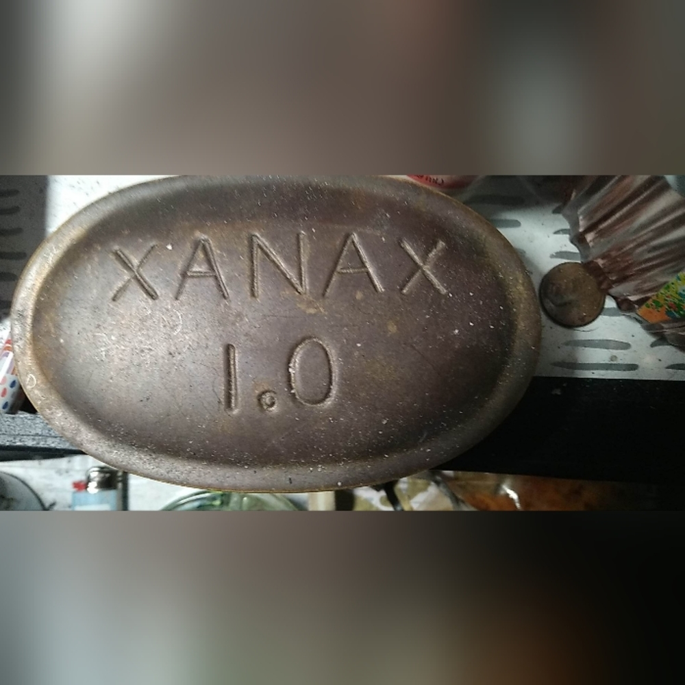 Brass Xanax pill box